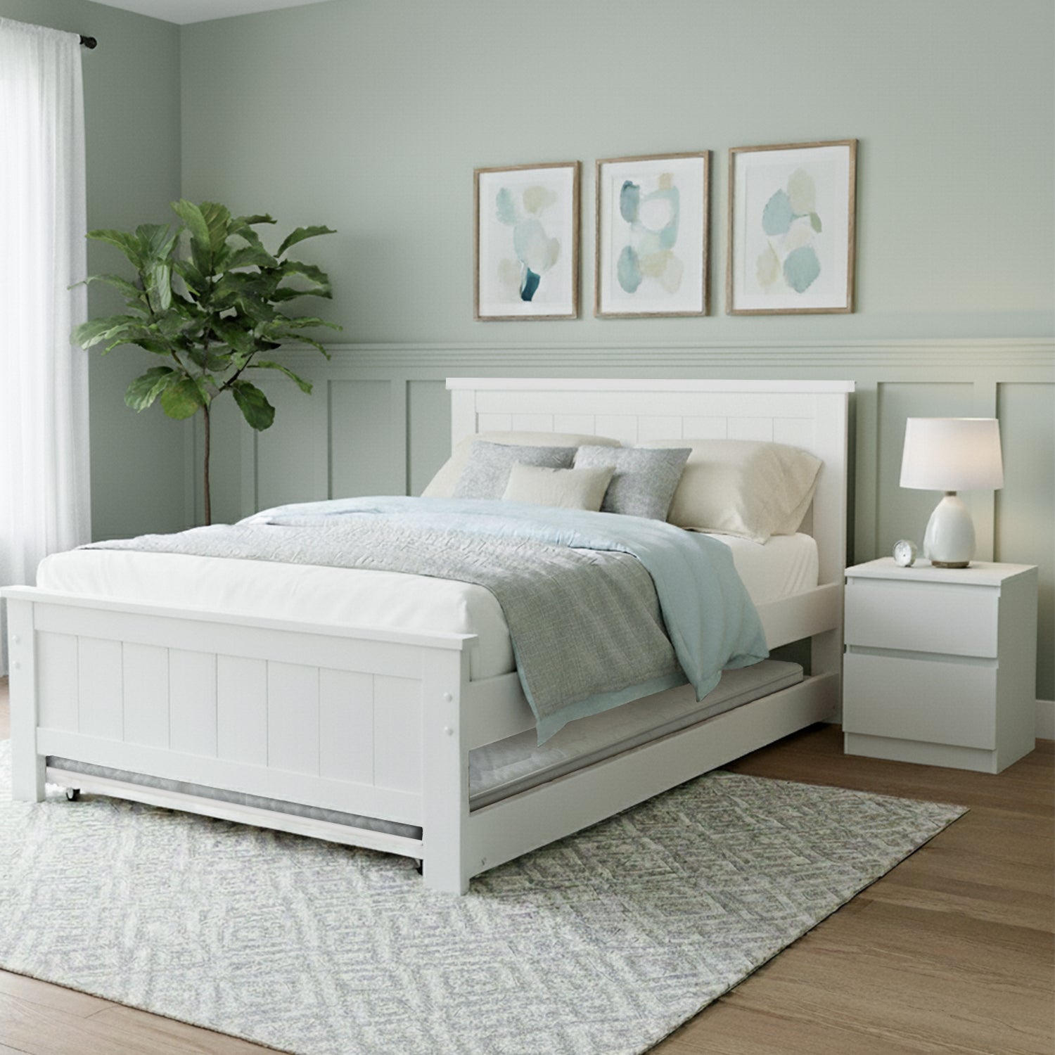 Artiss King Single Bed Frame and Bedside Table-Furniture &gt; Bedroom &gt; Beds &amp; Bed Frames-PEROZ Accessories