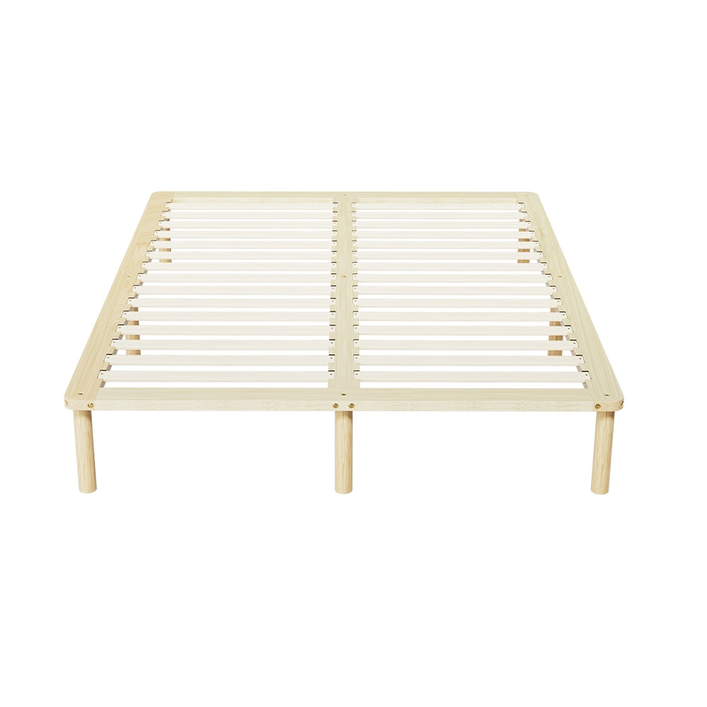 Artiss Bed Frame Double Size Wooden Base Mattress Platform Timber Pine AMBA-Furniture &gt; Bedroom-PEROZ Accessories