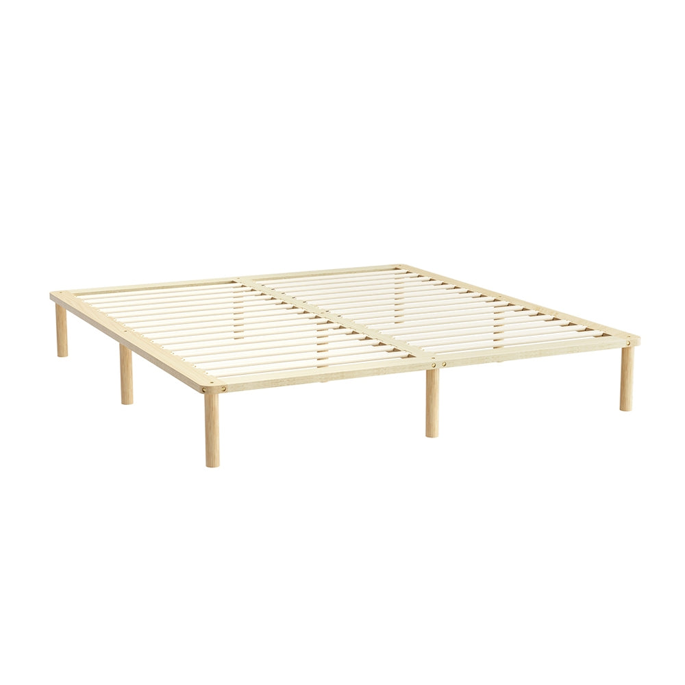 Artiss Bed Frame King Size Wooden Base Mattress Platform Timber Pine AMBA-Furniture &gt; Bedroom-PEROZ Accessories