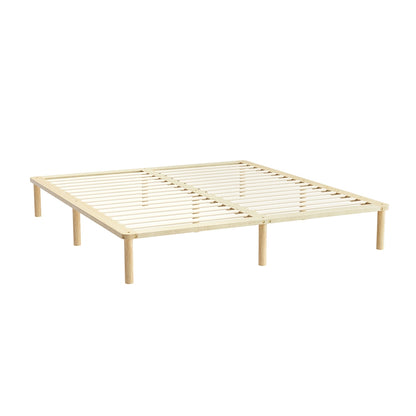Artiss Bed Frame King Size Wooden Base Mattress Platform Timber Pine AMBA-Furniture &gt; Bedroom-PEROZ Accessories
