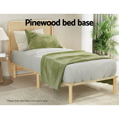 Artiss Bed Frame King Single Size Wooden Base Mattress Platform Timber Pine AMBA-Furniture &gt; Bedroom-PEROZ Accessories
