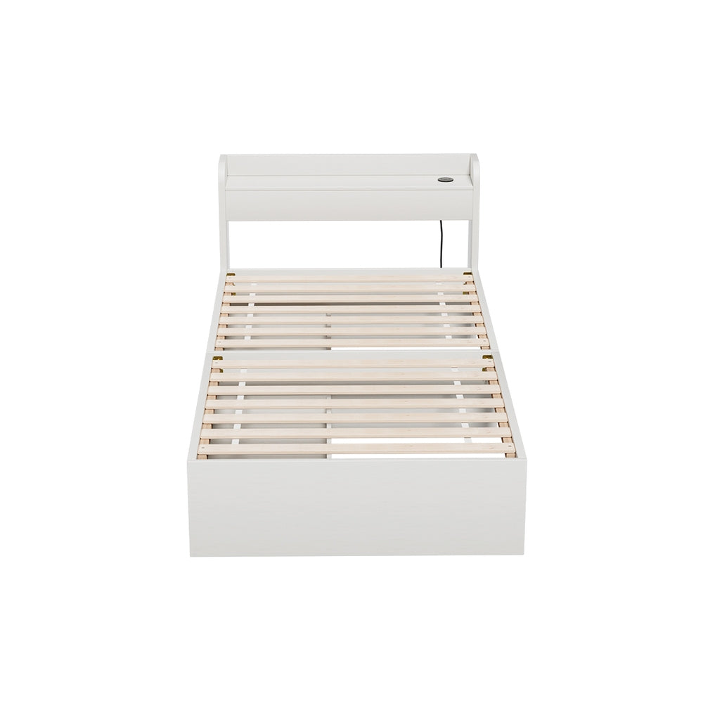 Artiss Bed Frame Single Size Mattress Base wtih Charging Ports 2 Storage Drawers-Furniture &gt; Living Room-PEROZ Accessories
