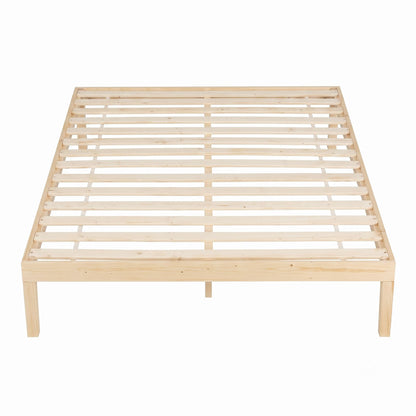 Artiss Bed Frame Double Size Wooden Base Mattress Platform Timber Pine BRUNO-Furniture > Bedroom-PEROZ Accessories