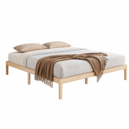 Artiss Bed Frame King Size Wooden Base Mattress Platform Timber Pine BRUNO-Furniture > Bedroom-PEROZ Accessories