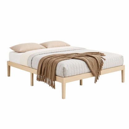 Artiss Bed Frame Queen Size Wooden Base Mattress Platform Timber Pine BRUNO-Furniture > Bedroom-PEROZ Accessories