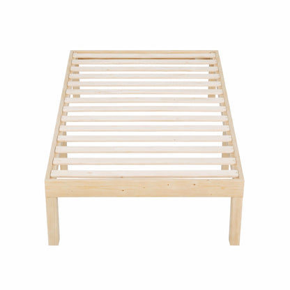 Artiss Bed Frame Single Size Wooden Base Mattress Platform Timber Pine BRUNO-Furniture > Bedroom-PEROZ Accessories