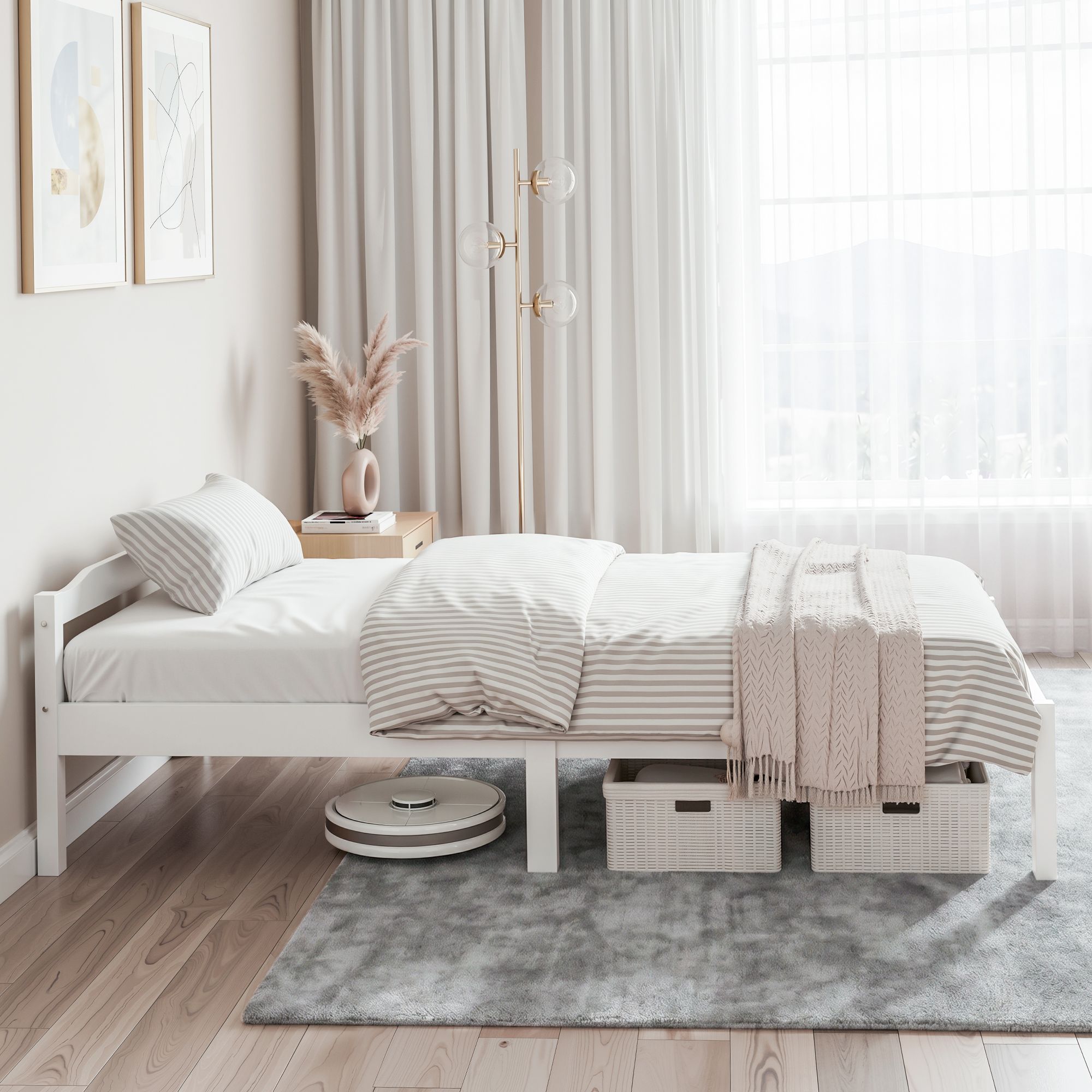 Artiss Bed Frame Double Full Size Wooden Mattress Base Timber Platform-Bed Frames-PEROZ Accessories