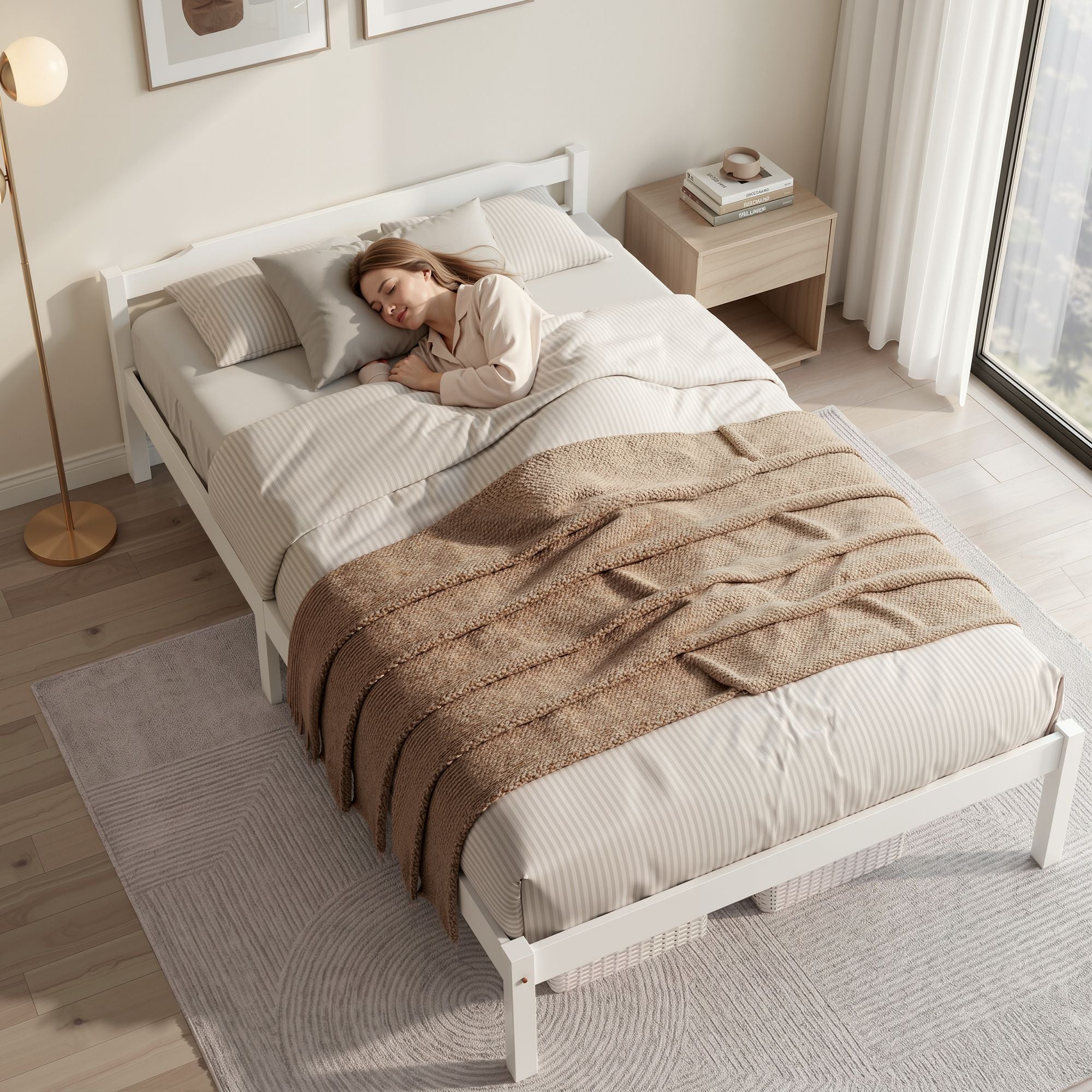 Artiss Bed Frame Double Full Size Wooden Mattress Base Timber Platform-Bed Frames-PEROZ Accessories