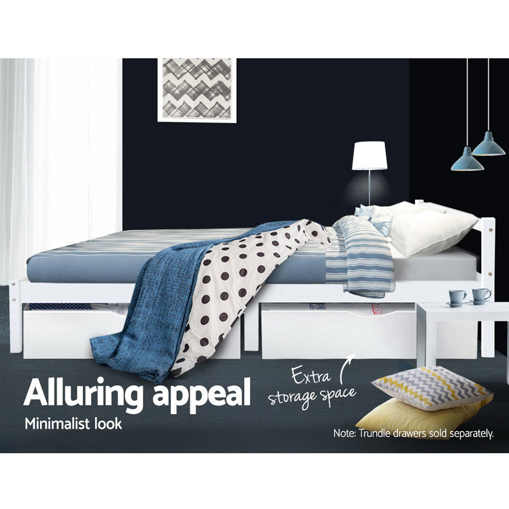 Artiss Bed Frame Double Full Size Wooden Mattress Base Timber Platform-Bed Frames-PEROZ Accessories