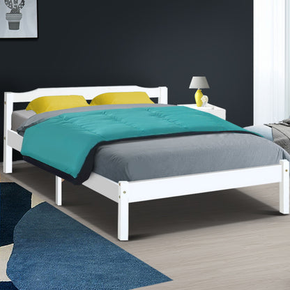 Artiss Bed Frame Double Full Size Wooden Mattress Base Timber Platform-Bed Frames-PEROZ Accessories