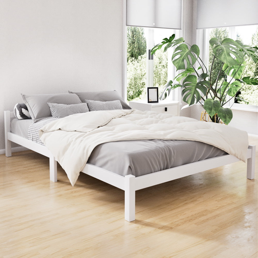 Artiss Bed Frame Double Full Size Wooden Mattress Base Timber Platform-Bed Frames-PEROZ Accessories