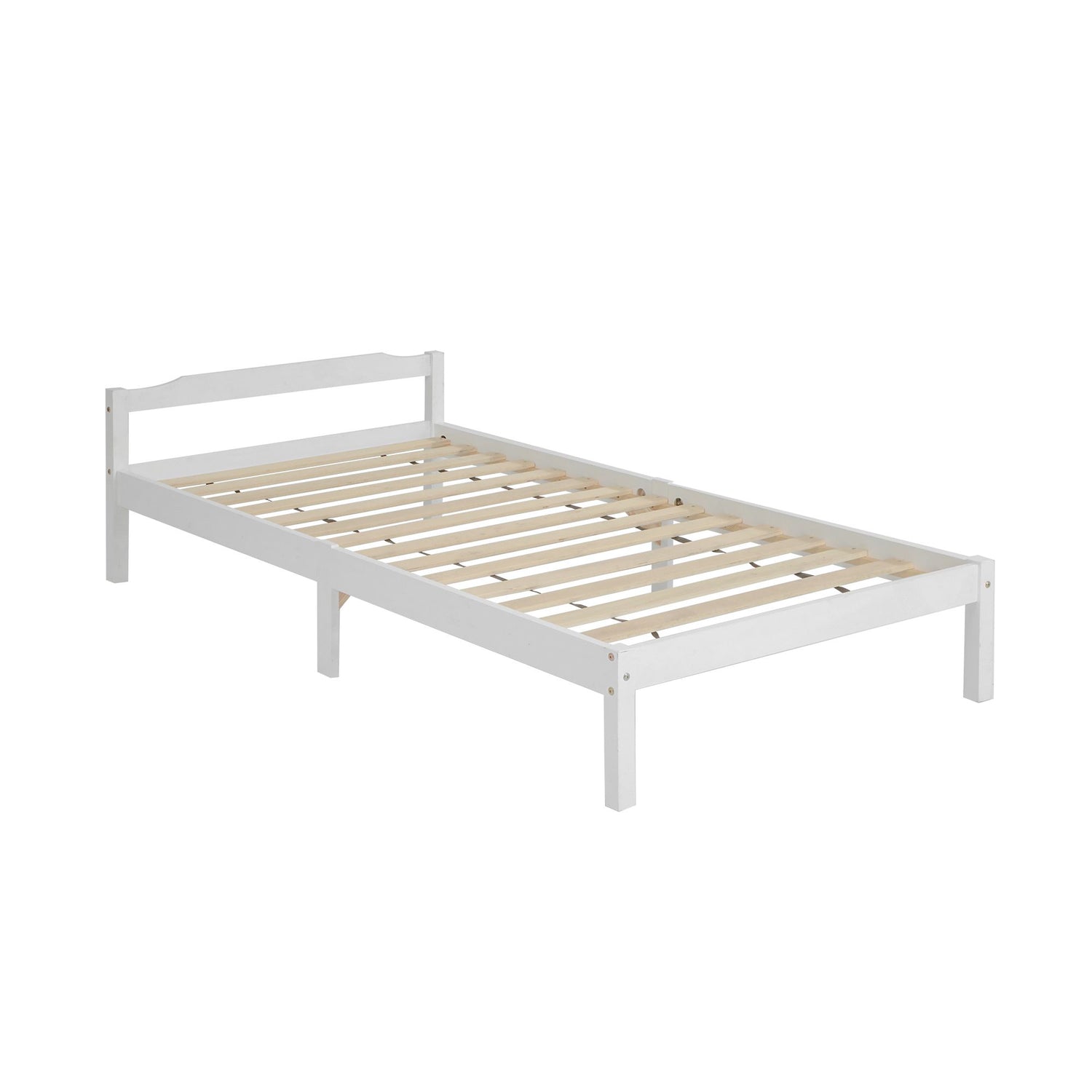 Artiss Bed Frame Single Size Wooden Mattress Base Timber Platform White-Furniture > Bedroom-PEROZ Accessories