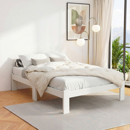 Artiss Bed Frame Double Size Wooden Bed Base JADE Timber Foundation Mattress-Bed Frames-PEROZ Accessories