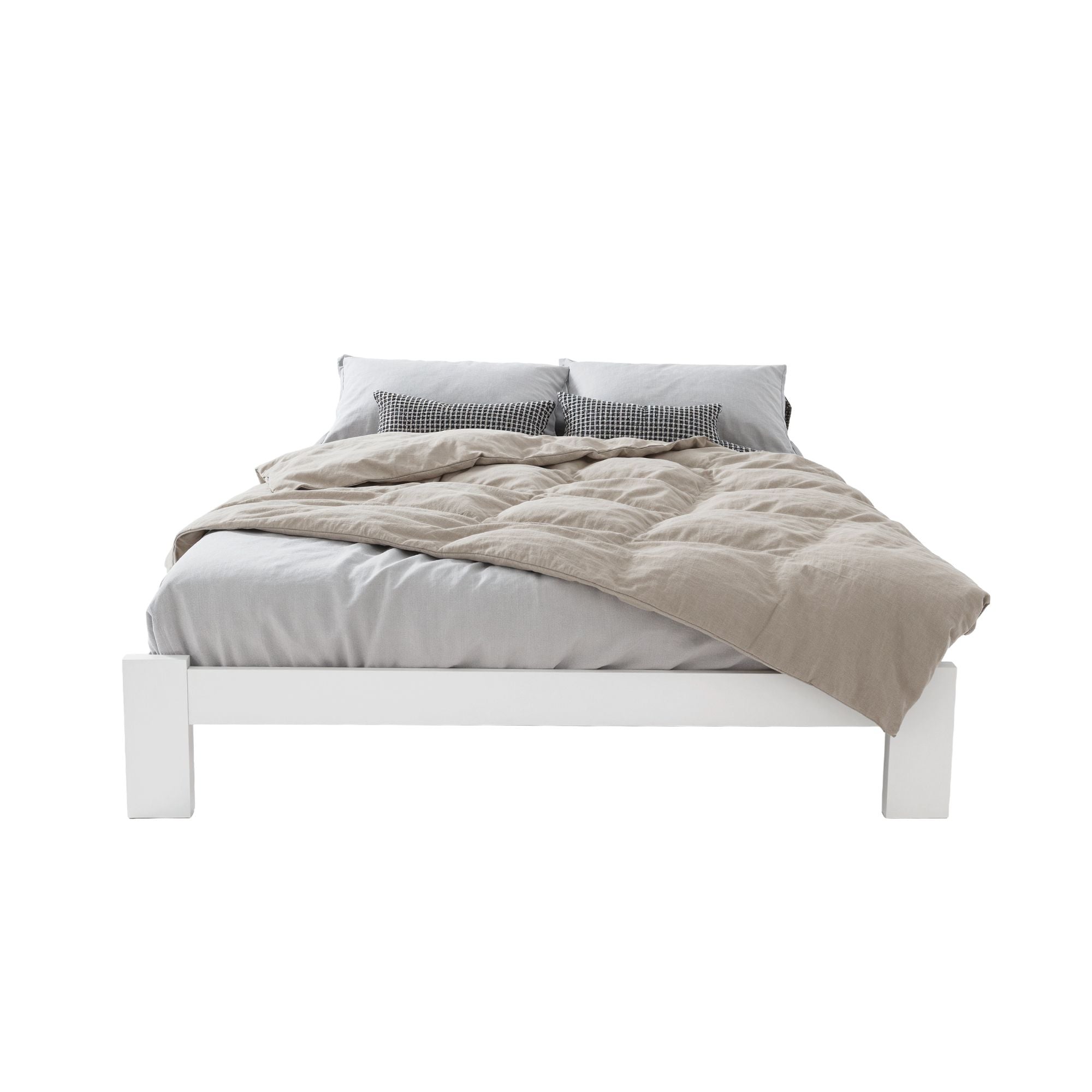 Artiss Bed Frame Double Size Wooden Bed Base JADE Timber Foundation Mattress-Bed Frames-PEROZ Accessories
