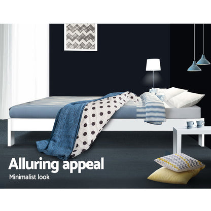 Artiss Bed Frame Double Size Wooden Bed Base JADE Timber Foundation Mattress-Bed Frames-PEROZ Accessories