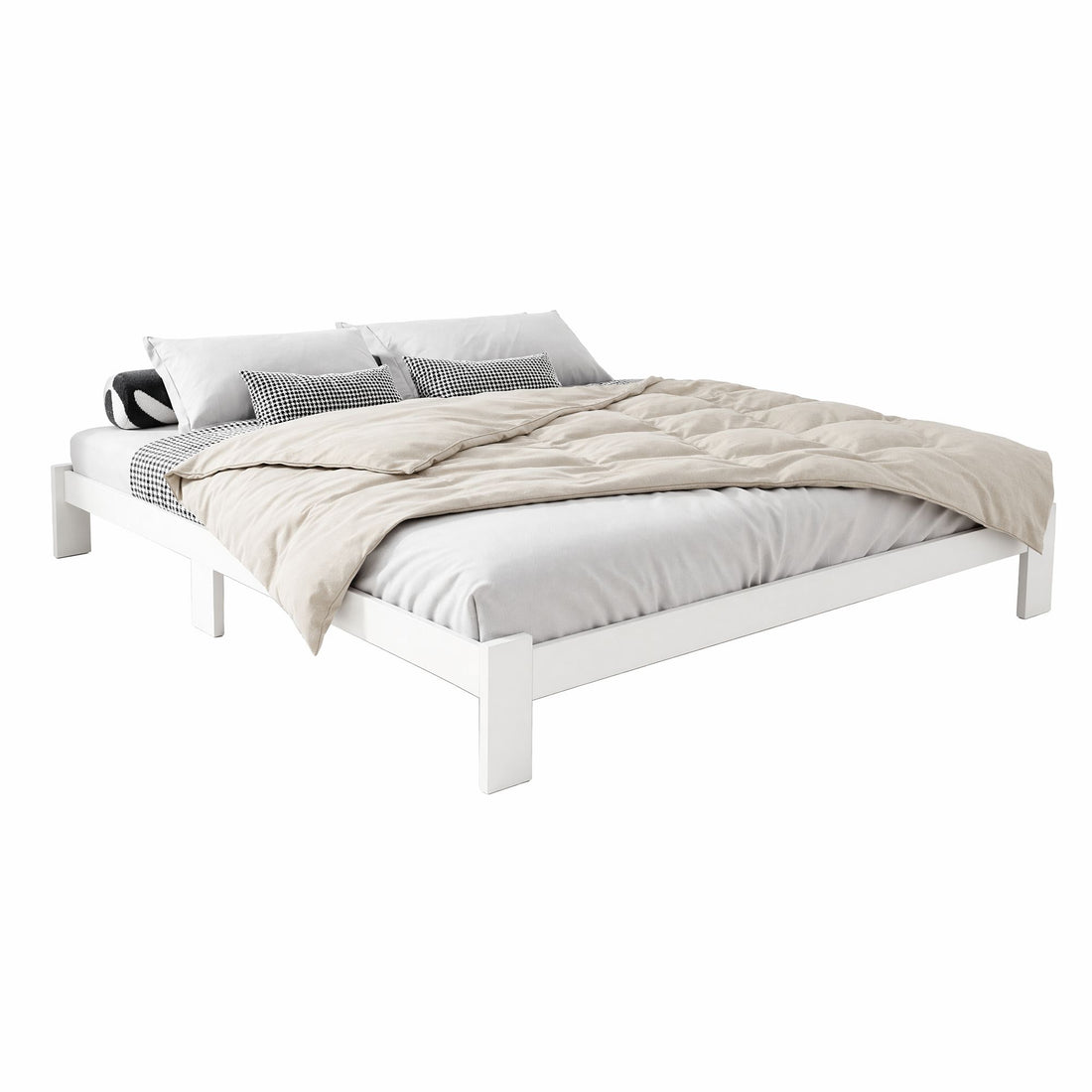 Artiss Bed Frame Queen Wooden Bed Base Frame Size Timber Mattress Platform-Bed Frames-PEROZ Accessories