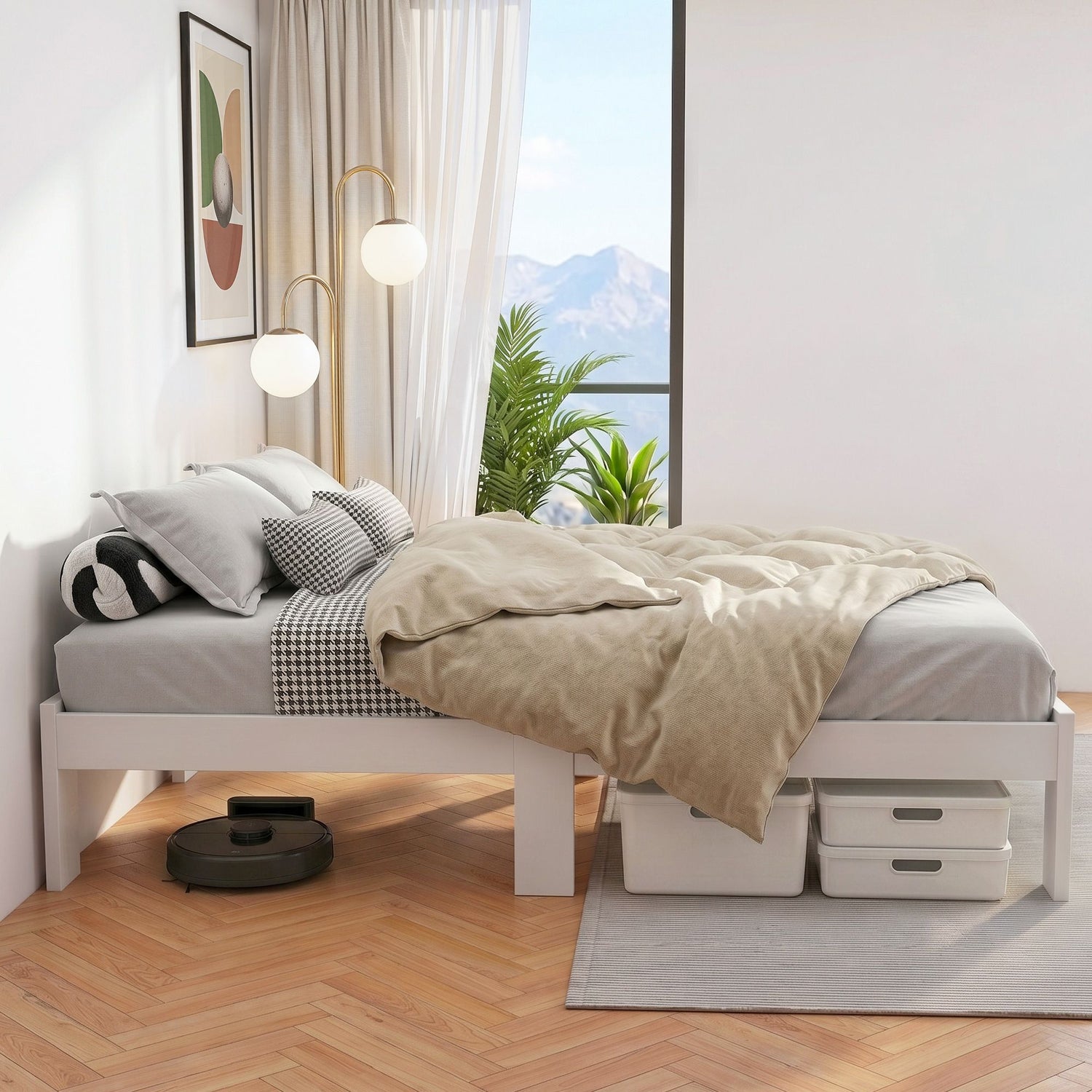 Artiss Bed Frame Queen Wooden Bed Base Frame Size Timber Mattress Platform-Bed Frames-PEROZ Accessories