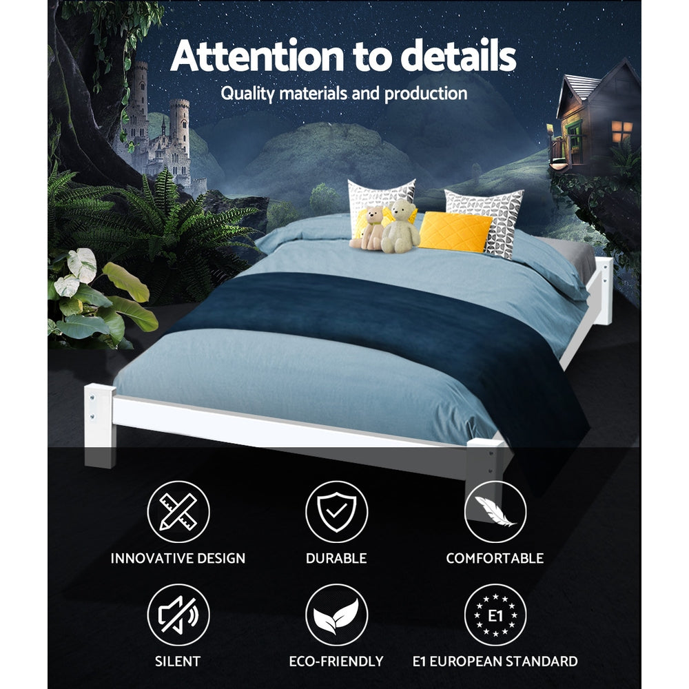Artiss Bed Frame Queen Wooden Bed Base Frame Size Timber Mattress Platform-Bed Frames-PEROZ Accessories