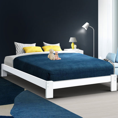 Artiss Bed Frame Queen Wooden Bed Base Frame Size Timber Mattress Platform-Bed Frames-PEROZ Accessories