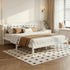 Artiss Double Full Size Wooden Bed Frame SOFIE Pine Timber Mattress Base Bedroom-Furniture > Bedroom-PEROZ Accessories