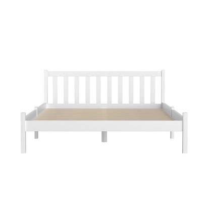 Artiss Double Full Size Wooden Bed Frame SOFIE Pine Timber Mattress Base Bedroom-Furniture > Bedroom-PEROZ Accessories