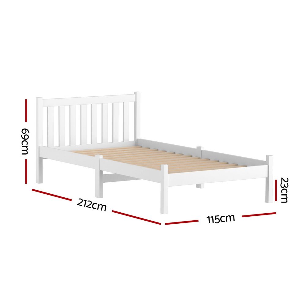 Artiss Bed Frame King Single Wooden Timber Mattress Size Base Bedroom-Bed Frames-PEROZ Accessories