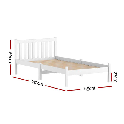 Artiss Bed Frame King Single Wooden Timber Mattress Size Base Bedroom-Bed Frames-PEROZ Accessories