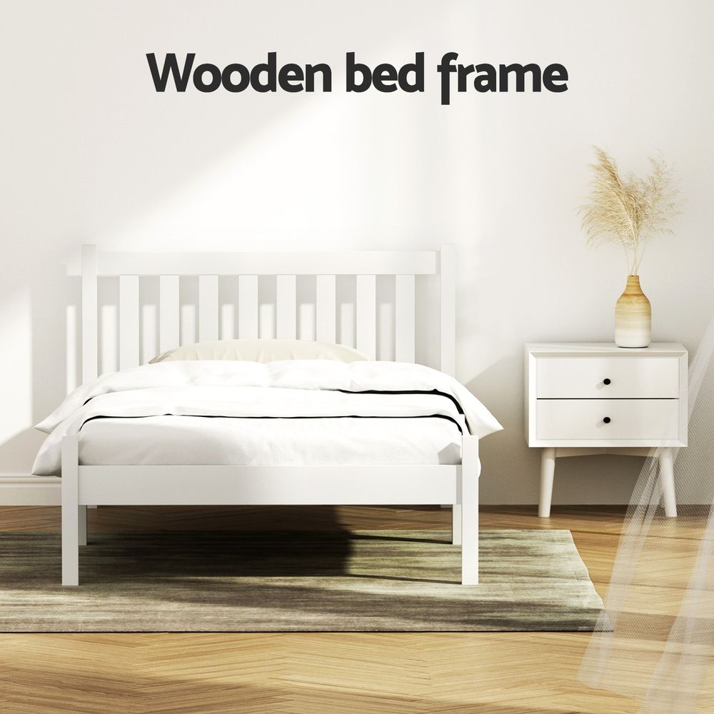 Artiss Bed Frame King Single Wooden Timber Mattress Size Base Bedroom-Bed Frames-PEROZ Accessories