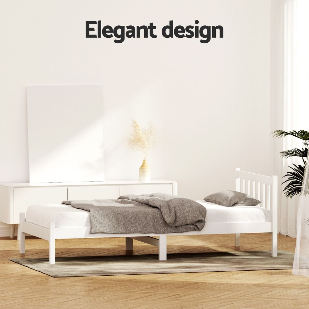 Artiss Bed Frame King Single Wooden Timber Mattress Size Base Bedroom-Bed Frames-PEROZ Accessories
