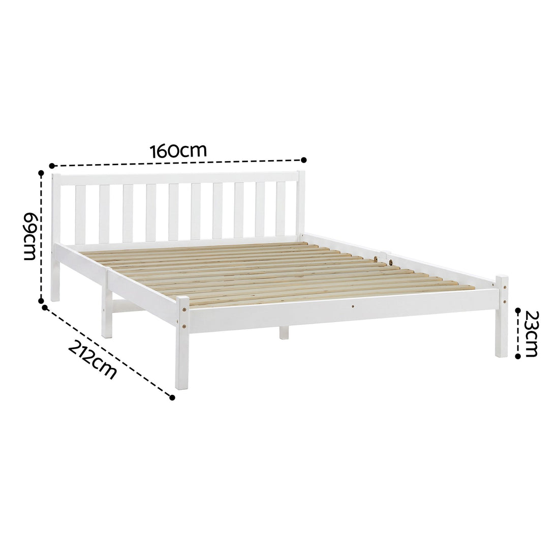 Artiss Wooden Bed Frame Queen Size Pine Timber Mattress Base Bedroom-Bed Frames-PEROZ Accessories