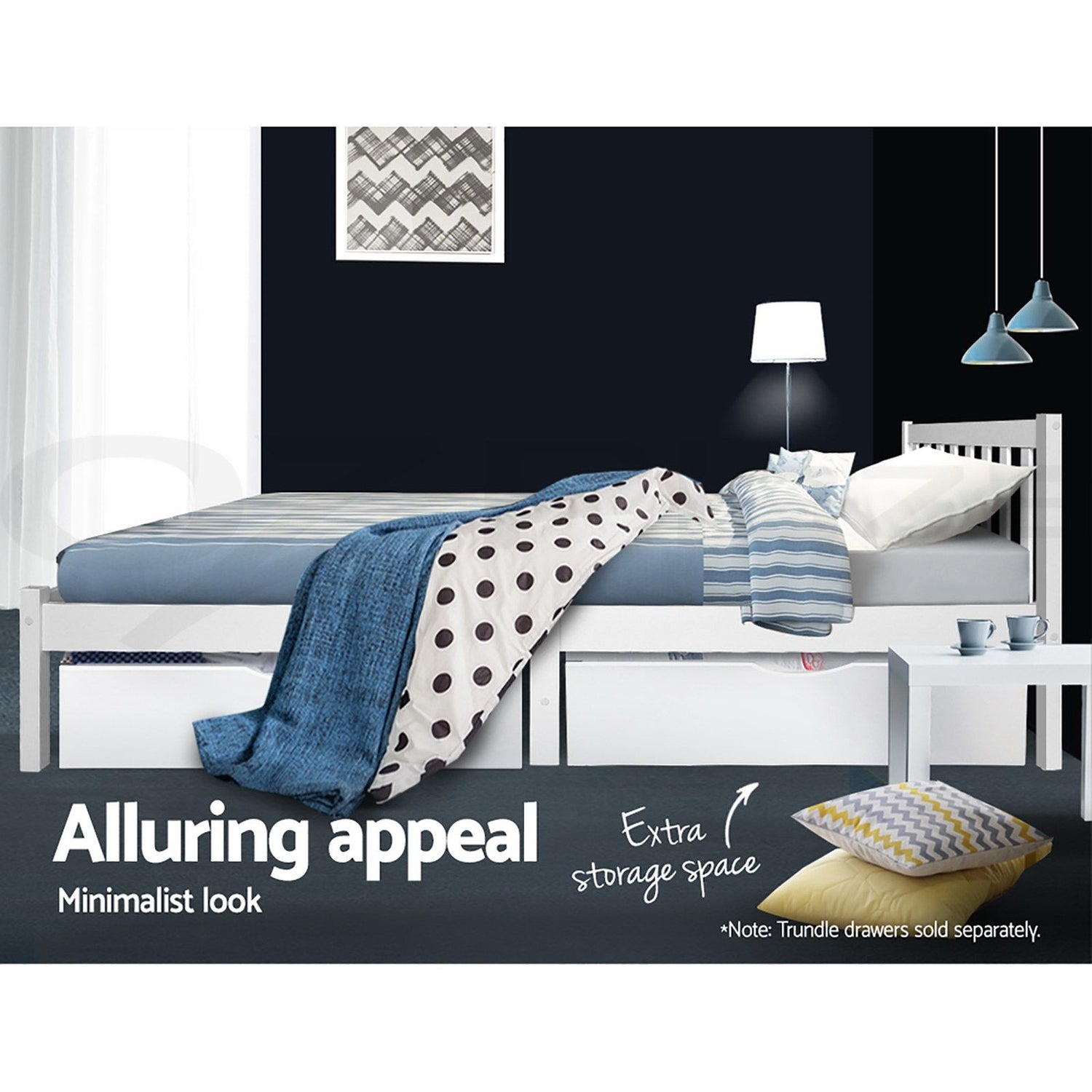 Artiss Wooden Bed Frame Queen Size Pine Timber Mattress Base Bedroom-Bed Frames-PEROZ Accessories