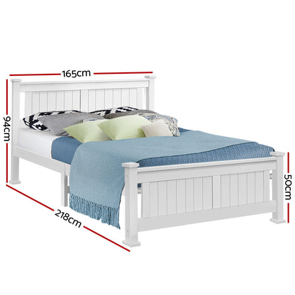 Artiss Queen Size Wooden Bed Frame Kids Adults Timber-Bed Frames-PEROZ Accessories