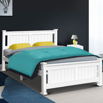 Artiss Queen Size Wooden Bed Frame Kids Adults Timber-Bed Frames-PEROZ Accessories