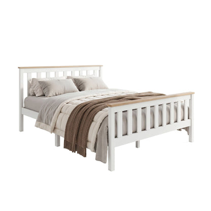 Artiss Double Full Size Wooden Bed Frame PONY Timber Mattress Base Bedroom Kids-Bed Frames-PEROZ Accessories