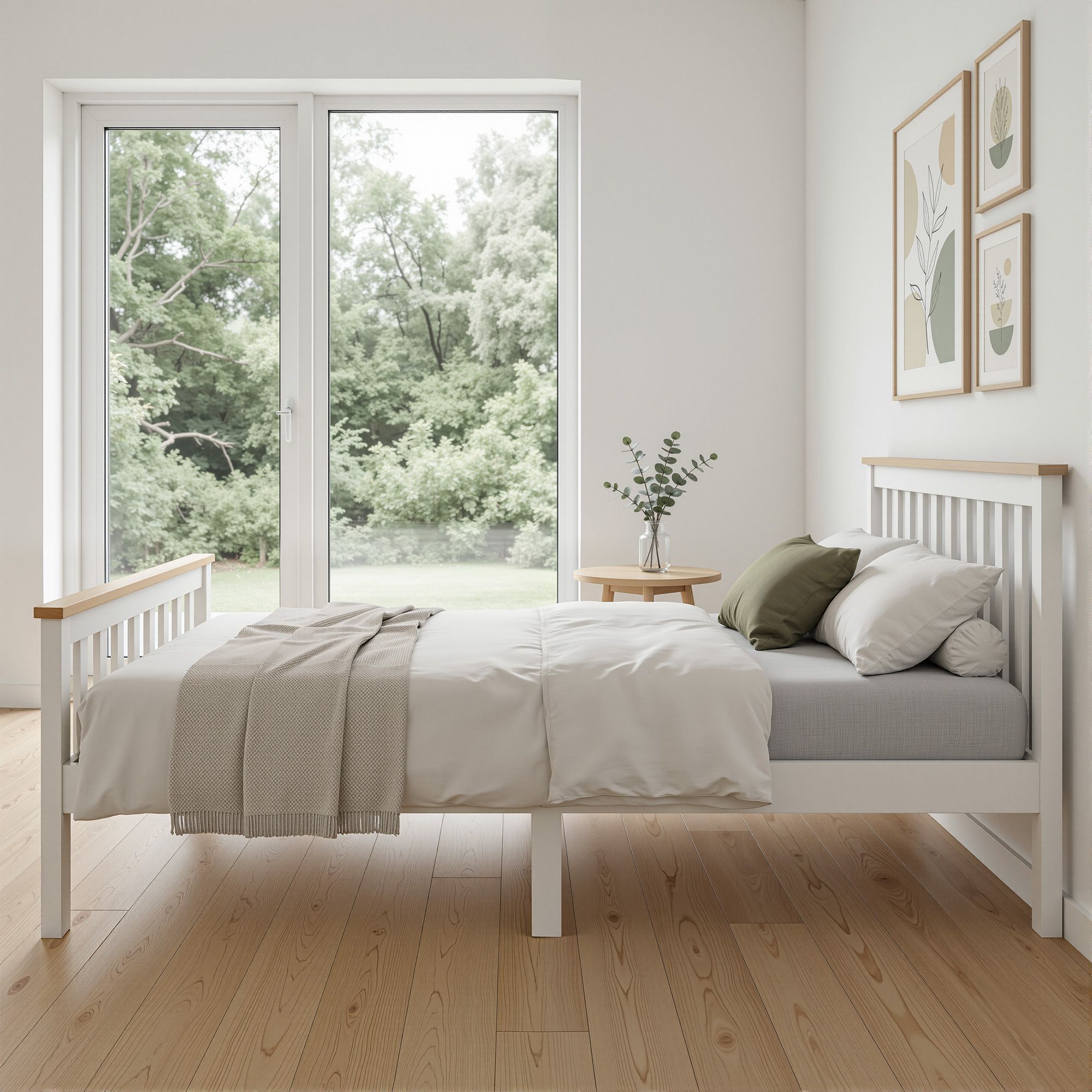 Artiss Double Full Size Wooden Bed Frame PONY Timber Mattress Base Bedroom Kids-Bed Frames-PEROZ Accessories
