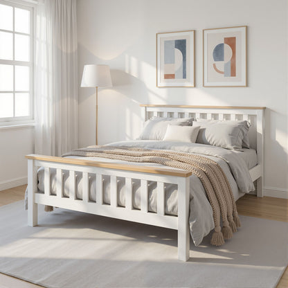 Artiss Double Full Size Wooden Bed Frame PONY Timber Mattress Base Bedroom Kids-Bed Frames-PEROZ Accessories