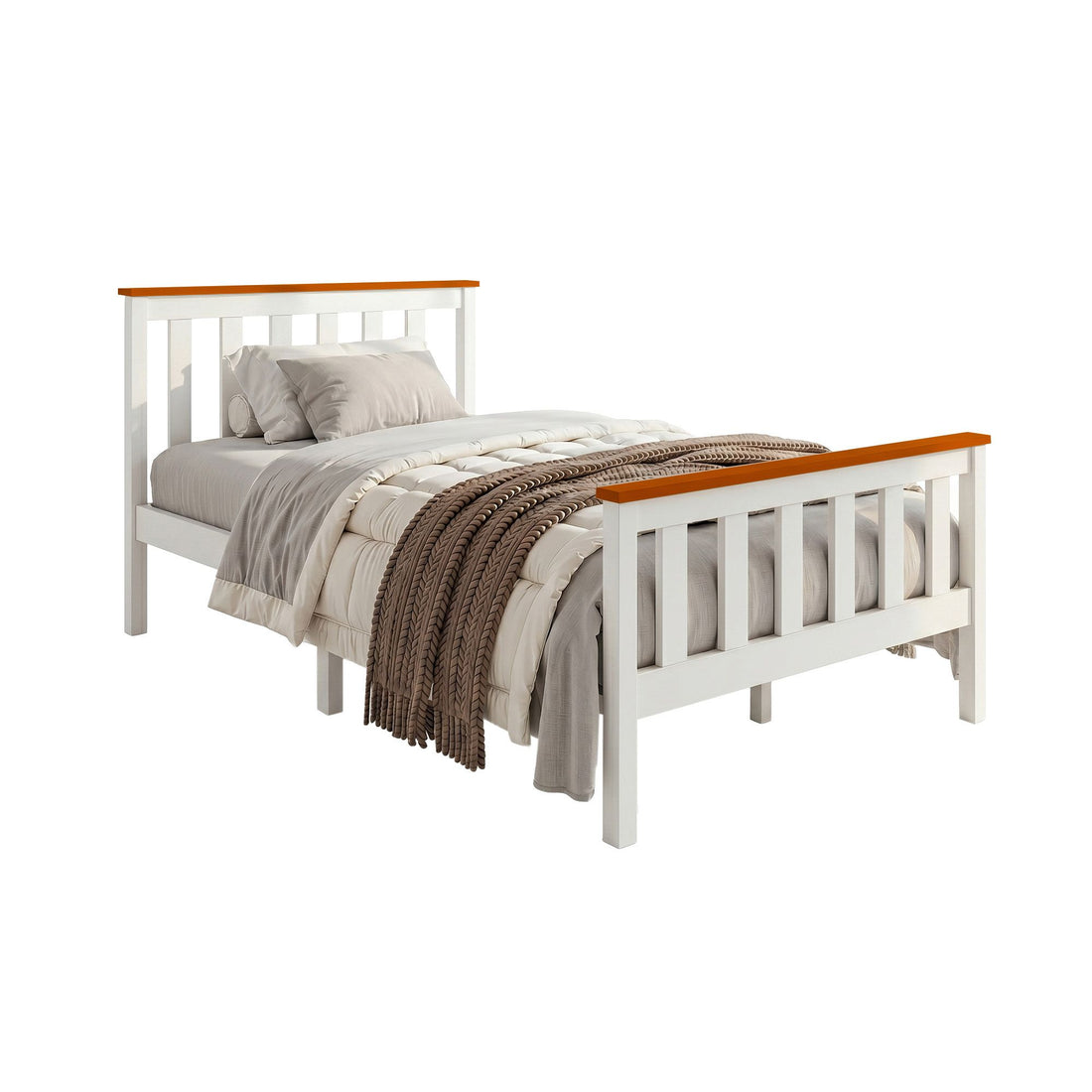 Artiss Single Wooden Bed Frame Bedroom Furniture Kids-Bed Frames-PEROZ Accessories