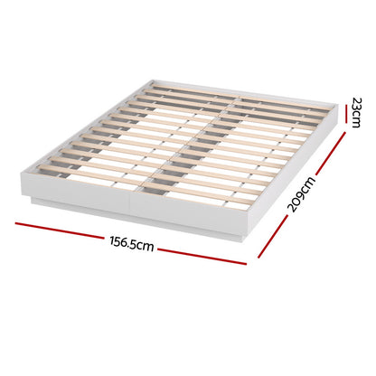 Artiss Queen Bed Frame with 16Colour Led Light Wooden Platform Bed Base DAYGLOW-Furniture &gt; Bedroom &gt; Beds &amp; Bed Frames-PEROZ Accessories