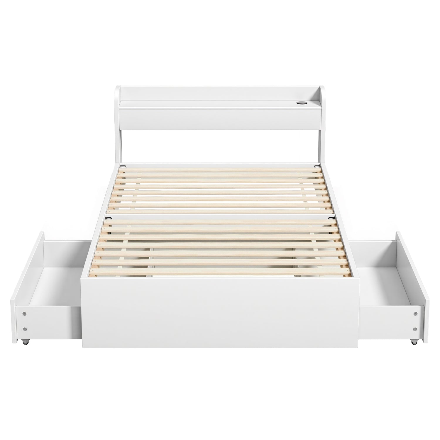 Artiss Bed Frame King Single Size with Charging Ports and 2 Drawers AURA