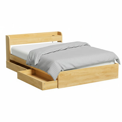 Artiss Bed Frame Queen Size with Charging Ports and 2 Drawers AURA-Furniture > Dining > Kitchen &amp; Dining Chairs-PEROZ Accessories