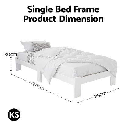 Artiss Bed Frame King Single Size Wooden Mattress Base Timber Platform JADE-Bed Frames-PEROZ Accessories