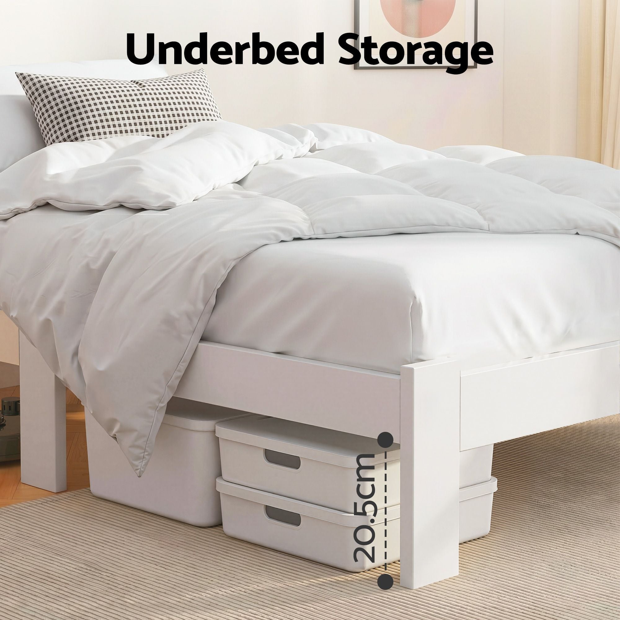 Artiss Bed Frame King Single Size Wooden Mattress Base Timber Platform JADE-Bed Frames-PEROZ Accessories