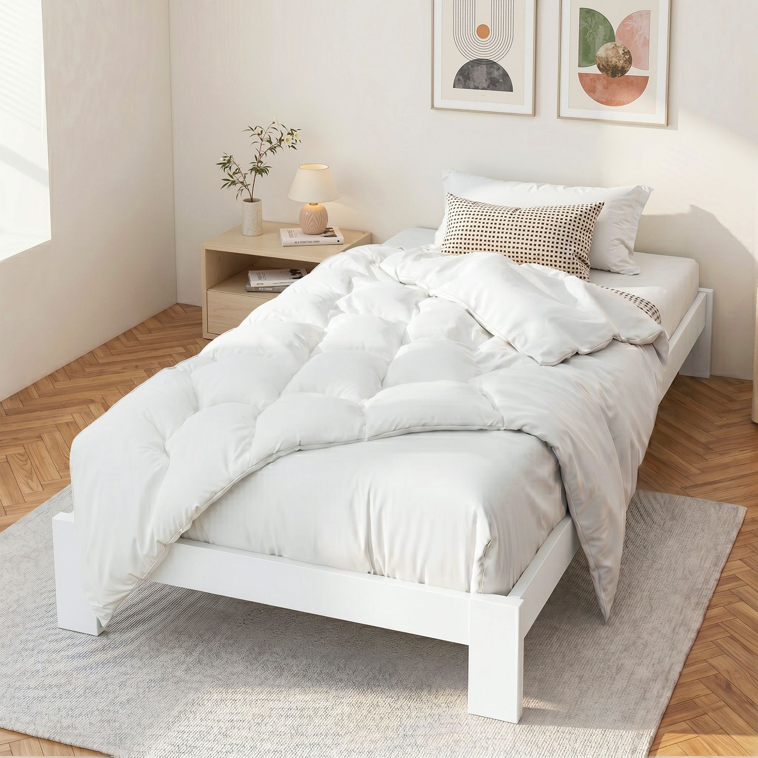 Artiss Bed Frame King Single Size Wooden Mattress Base Timber Platform JADE-Bed Frames-PEROZ Accessories