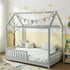 Artiss Wooden Bed Frame House Shape Pine Timber Base Single Size Platform Grey-Bed Frames-PEROZ Accessories