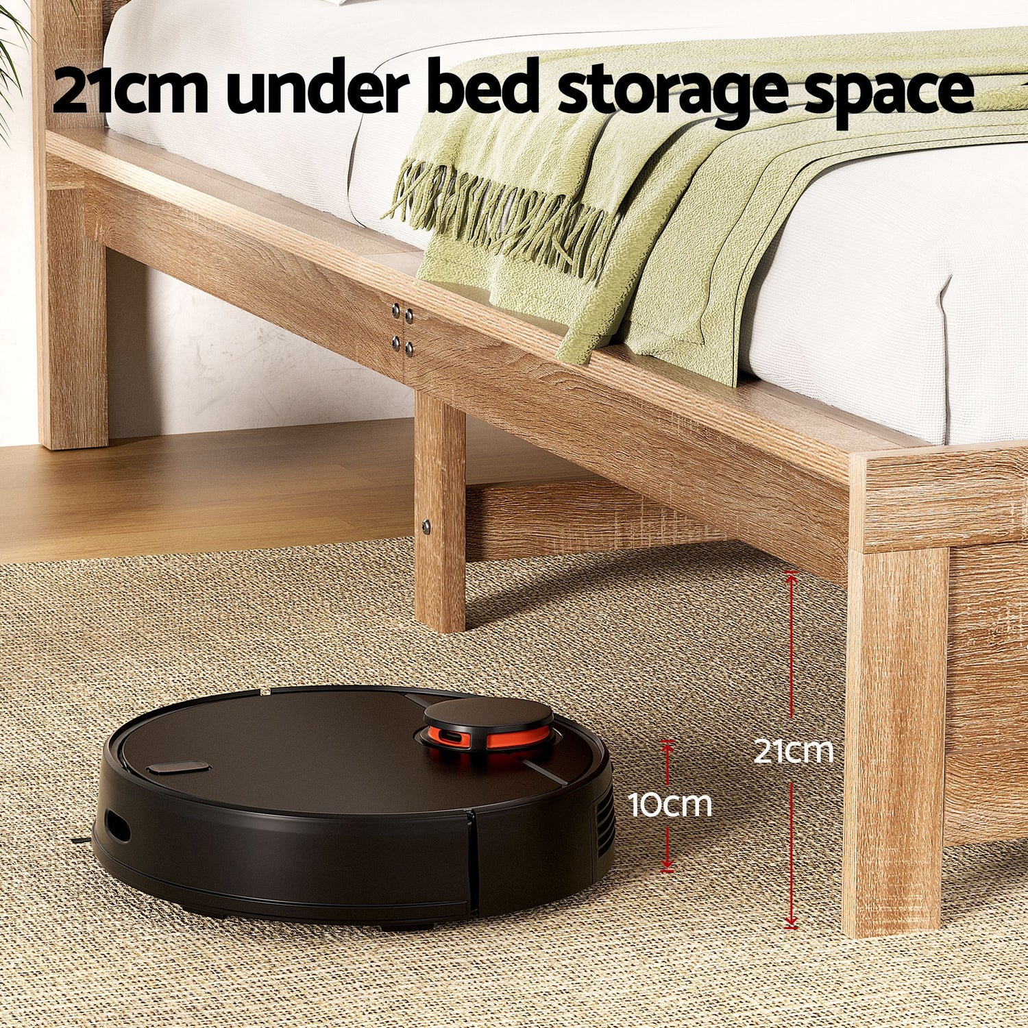 Artiss Single Bed Frame Wooden Bed Base Walnut-Furniture > Bedroom > Beds &amp; Bed Frames-PEROZ Accessories