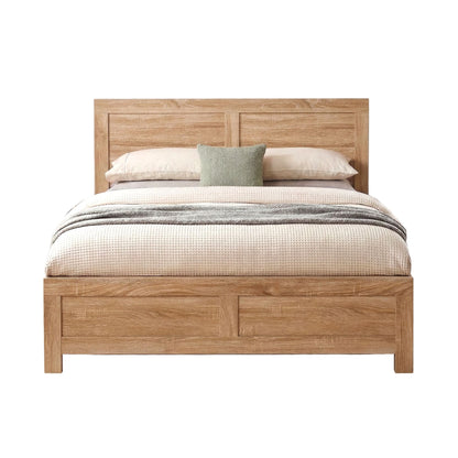 Artiss Single Bed Frame Wooden Bed Base Walnut-Furniture > Bedroom > Beds &amp; Bed Frames-PEROZ Accessories