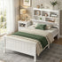 Artiss Single Bed Frame with Storage Headboard and Footboard Wooden Bed Base White-Furniture > Bedroom > Beds & Bed Frames-PEROZ Accessories