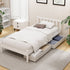 Artiss Bed Frame Single Size Wooden Platform with 2 Storage Drawers White SOFIE-Furniture > Bedroom > Beds & Bed Frames-PEROZ Accessories