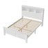 Artiss Bed Frame Double Size Wooden with 3 Shelves Bed Head White-Furniture > Bedroom > Beds & Bed Frames-PEROZ Accessories