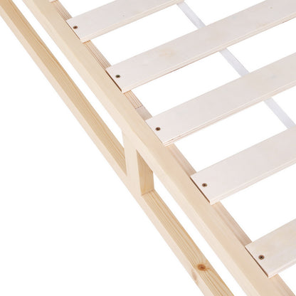 Artiss Bed Frame Queen Size Wooden Base Mattress Platform Timber Pine KALAM-Furniture &gt; Bedroom-PEROZ Accessories